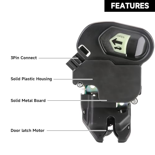 Image of Rear Liftgate Door Lock Actuator Tailgate Latch Assembly - Compatible for Honda Civic EX 2006-2011 - Replace Part 74851SNAA22