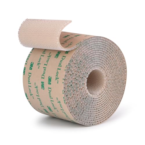 Image of 3M Dual Lock Low Profile Reclosable Fastener SJ4570 | 2 inch x 7.5Ft | Industrial-Strength Mounting Strips | Self-Mating Interlocking Hook with Strong Adhesive | Indoor & Outdoor Use