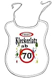 100% Baumwolle, weiß Kleckerlatz Scherz-Latz für Erwachsene ab 70\