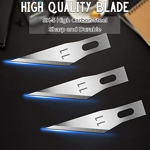 image for Jetmore 60 Pack Exacto Knife Blades 11, Craft Knife Blades Replacement