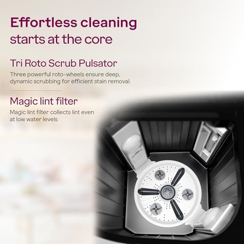 Image of Godrej 10 Kg 5 Star, Tri-Roto Pulsator Ensure Powerful Scrub & Stain Removal, 370 W PowerMax Wash For Heavy Laundry, Semi Automatic Top Load Washing Machine (WSEDGE NEO 100 5.0 PB3 SLGR, Slate Grey)