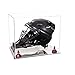 Better Display Cases Clear Acrylic Catchers Helmet Display Case with- Large Rectangle Box Clear Case Purple Risers and Mirror Base 14.5