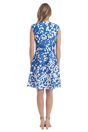 Image of London Times Womens Dresses Cap Sleeve Fit and Flare - Elegant Summer Cocktail Graduation Garden Party Wedding Guest Dress