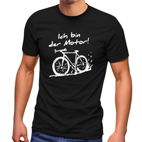 T-shirt humour homme Ich Bin der Motor sans coutures en coton