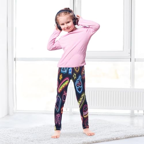 Bolaz Toddler Girls Leggings Printed Yoga Pants Leggings Hamburger Star for Kids4