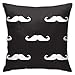 Czarno-białe wąsy modne poszewki na poduszki dekoracyjna poszewka na poduszkę 45 x 45 cm