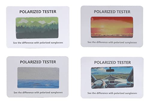 Juanbao Pure Life 4 PCS Polarized Glasses Test Card,Polarization Sunglasses Tester, Polarized Glasses Check Paper Accessories