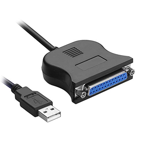 Aukson C33 Druckerkabel USB auf Parallel Adapter LPT Weiblich 25 PIN SUB-D Buchse 90mm, Geeignet f&uuml;r Drucker, PDA, Scanner oder Modem, Hohe Datentransferrate von bis 12Mbit/s, Kabell&auml;nge 80cm,
