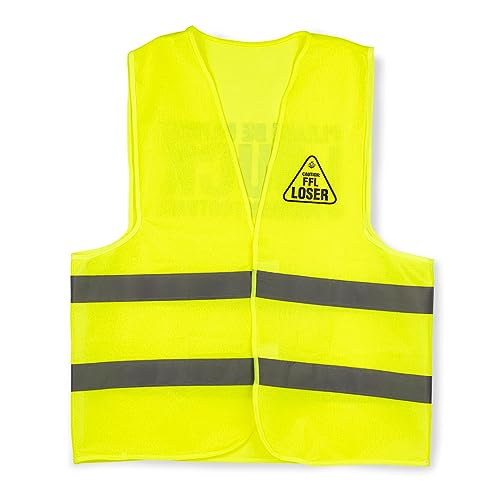 TrophySmack Fantasy Football Loser Vest, Embarrassing Loser Award - Bright Yellow (One-Size-Fits-Most)
