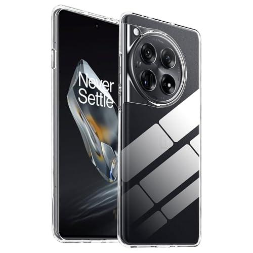 Rojeuinn Funda para OnePlus 12 5G,Tacto Suave Tup Silicona,Anti-Arañazos Protectora Case función-Transparente