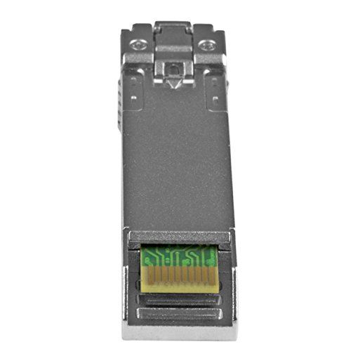 Image of StarTech Cisco SFP-10G-SR-S Compatible SFP+ Module, TAA (SFP10GSRSTTA) | 10GBASE-SR, 10GbE Multimode Fiber Optic Transceiver, 10GbE SFP+, LC 300m, 850nm, DDM Cisco Firepower, ASR9000, C9300