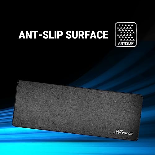 Ant Value MM300 Gaming Mouse Pad-L- Large with Stitched Edges, Waterproof Non-Slip Base for Gaming & Office Black - Image 6