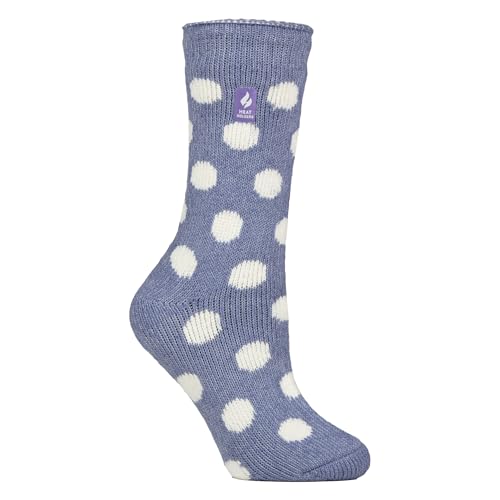 HEAT HOLDERS - Damen Extra Warm Innen Flauschig Thermosocken für Geschenk | Socken für Winter (DE/NL/SE/PL Numerisch 37 42 Regular Regular Denim-Spot)