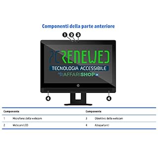 PcRenewed All-in-One Touch Screen Intel I5 6500 8GB SSD 240 Windows 11 Desktop 20" Wi-Fi - PC Fisso completo (Ricondizionato) (Solo PC)