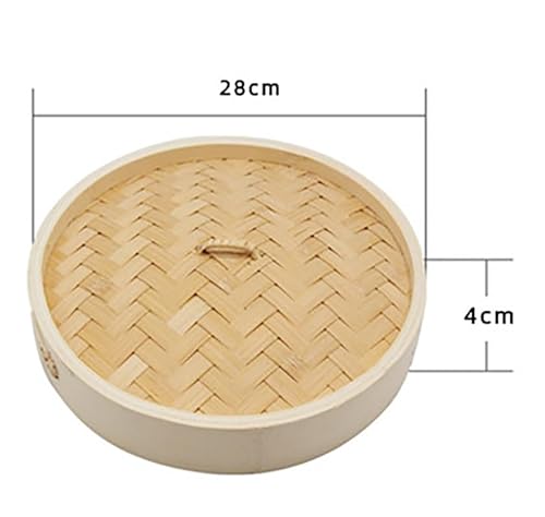 Luminexia Bamboo Steamer,Two Tier Baskets With Lid - Steamer Basket Rice Cooker Bamboo Steamer Cooker Pot-Traditional Oriental Style-for Dumplings,Rice,Dim Sum,Vegetables,Fish And Meat(9 Sizes) - Image 3