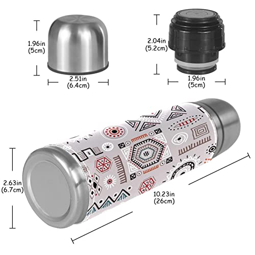 Stainless Steel Leather Vacuum Insulated Mug Abstract Texture Thermos Water Bottle For Hot And Cold Drinks Kids Adults 16 Oz #TOP4