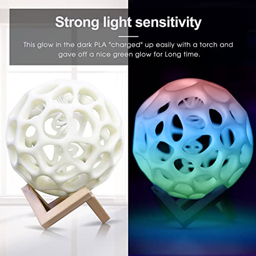 Image of iSANMATE 3D Printer Filament, Glow in The Dark Filament Multicolor, Pla Filament 1.75 mm Green, Blue, Red, Dimensional Accuracy + /- 0.03 mm, 1KG /Spool