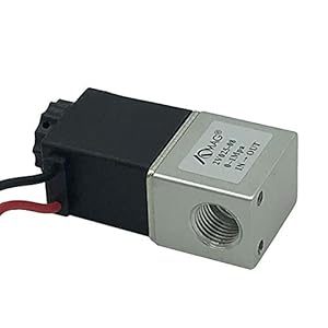 AOMAG® 1/4 inch DC 12V 2 Way Normally Closed Pneumatic Aluminum Electric Solenoid Air Valve