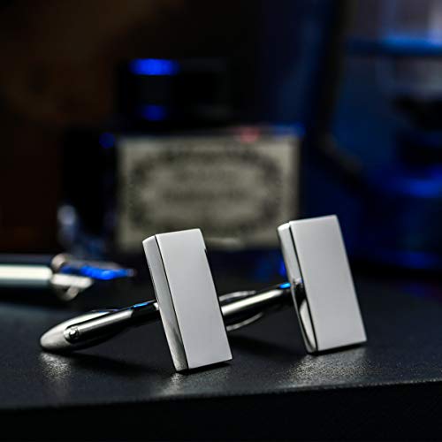 EXCEART 1 Pares Abotoaduras Mens Abotoaduras de Aço Inoxidável Abotoaduras Abotoaduras para Homens M