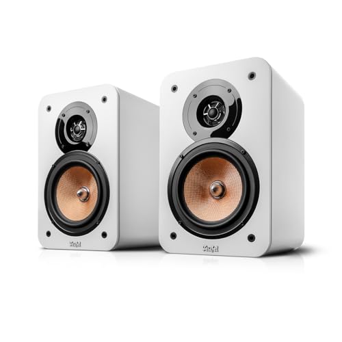 Teufel Ultima 20 - Diffusori da scaffale HiFi, compatti e potenti, Phase-Plug, suono e bassi precisi, sistema a 2 vie, struttura bass reflex - Bianco
