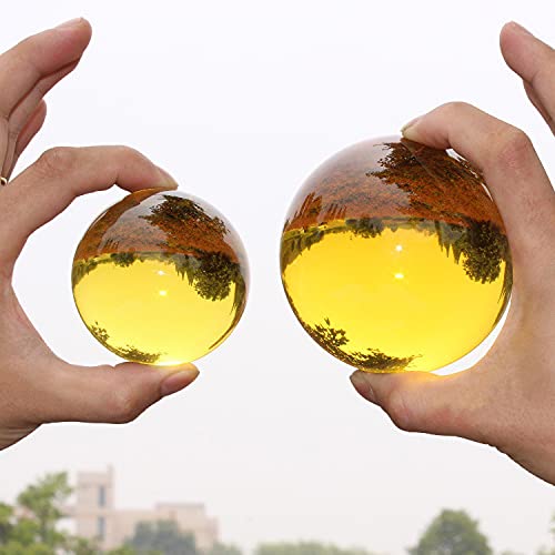 CHENGXINWENHUA Crystal Ball 80mm(3inch) lensball Photography,Fortune Teller,Family Decorative,Feng Shui,Witchcraft,Witch Home Decor,Halloween Decor Healing,Gift