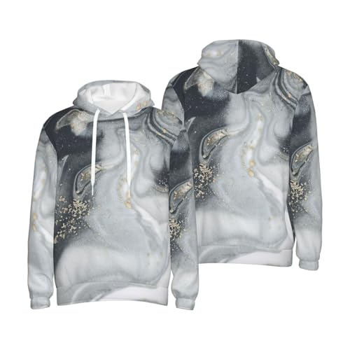 Imprimé marbre oriental sweat à capuche homme pull chic - 7