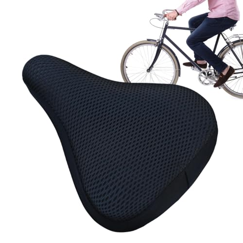 Cuscino per sedile della bicicletta, morbido gel imbottito, ergonomico, ammortizzante, design anti-scivolamento, cuscino traspirante per mountain bike, bici da corsa, bici stazionaria e confortevole