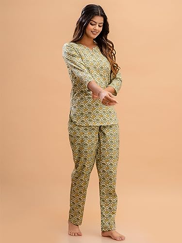 Image of feranoid Women Full Sleeves Cotton Nightsuits