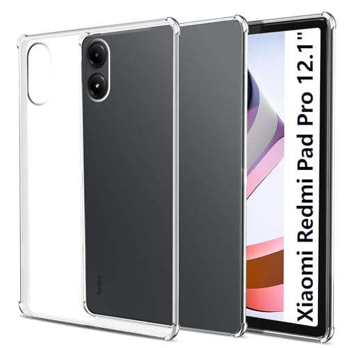 easyBee Hülle Kompatibel mit Xiaomi Redmi Pad Pro 12.1 Zoll Case Ultradünn Silikon Stoßfest Rückseite Abdeckung HD Durchsichtig TPU Tablet Schutzhülle für Redmi Pad Pro 12.1 - Klar Transparent