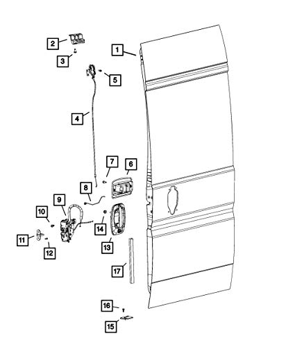 Mopar 68226086AB LATCH CARGO DOOR