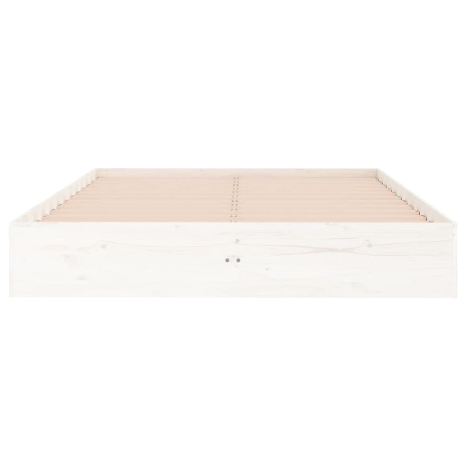 Rantry Bettgestell aus Massivholz, weiß, 135 x 190 cm, Lattenrost für Erwachsene, Kinder und Jugendliche, einfache Montage, Typ 3 Betten und Lattenroste