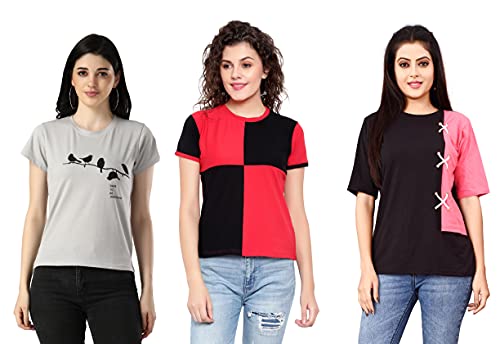 Image of DHRUVI TRENDZ Women Tops | T Shirt for Women | Tops for Jeans for Women | Western Tops for Women Stylish | T-Shirt for Women