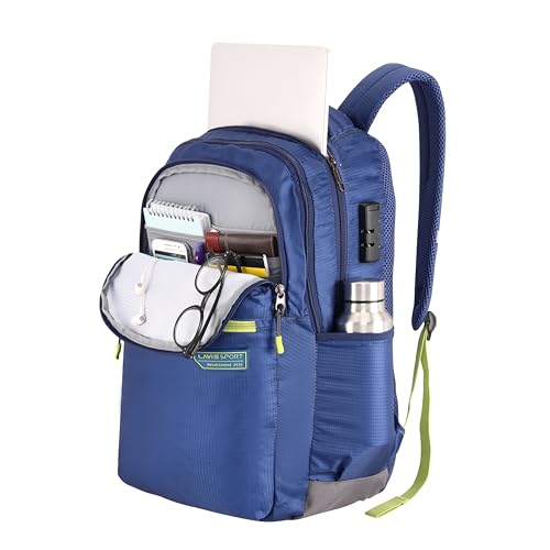 Image of Lavie Sport Maxis 32L Laptop Backpack for Men & Women (Navy)