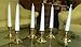 Biedermann & Sons Candlestick Taper Candle Holder Set, 2.5-Inch, Polished Brass, 6 Count
