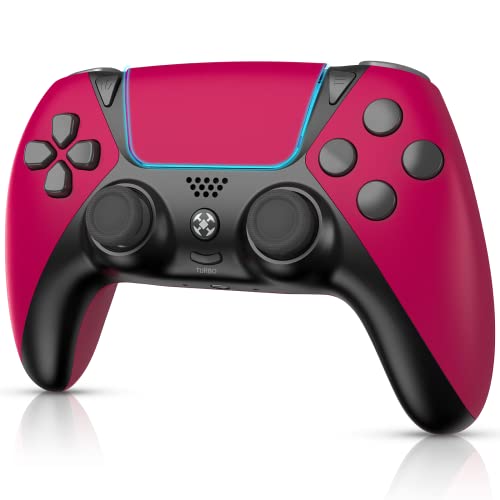 Wireless Controller For Ps4 Controller, Augex Ymir Game Remote For Playstation 4 Controller With Turbo, Steam Gamepad Work With Back Paddles, Scuf Controllers For Ps4/Pro/Silm/Pc/Ios -Cosmic Red #TOP1