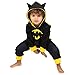 DC Comics Justice League Batman Little Boys Fleece Onesie Pajama Coveralls Cape Batman Black 6