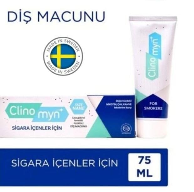 CLINOMYN Sigara Içenler Için Smokers Diş Beyazlatan Leke Giderici Diş Macunu 10x75 ml