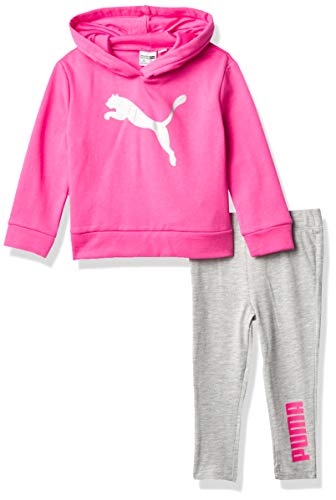 PUMA Baby Girls' Pullover Hoodie & Legging, Pink, 24M