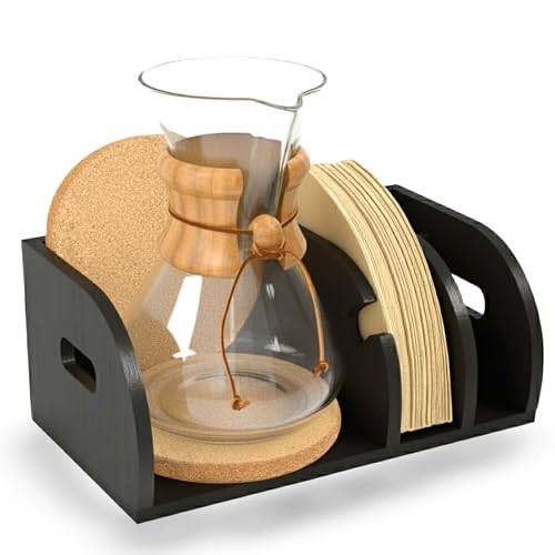 3er-Set: Kaffeefilterhalter + Löffel + Beutel für gemahlenen Kaffee -...