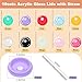 10 Sets Acrylic Lids For 16 oz Glass Cups with Straw Hole Reusable Colorful Spill Proof Lids Replacement Cup Cover Include 10P Striped Straw for 16oz Tumblers Can Beer Iced Coffee Cup(10Colors）