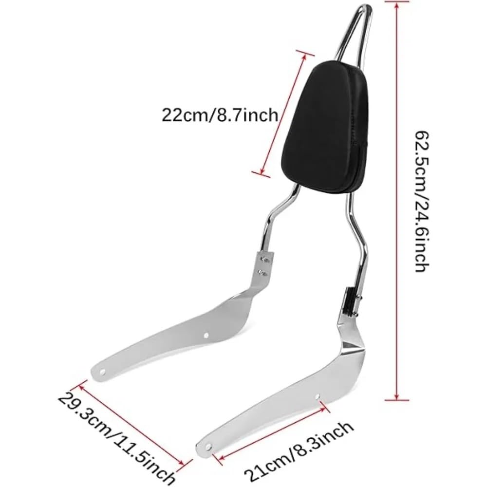 drążek Sissy z bagażnikiem Pasuje do Suzuki Boulevard VL400 VL800 M50 C50 motocykl tylne oparcie pasażera Sissy Bar bagażnik zestaw podkładek