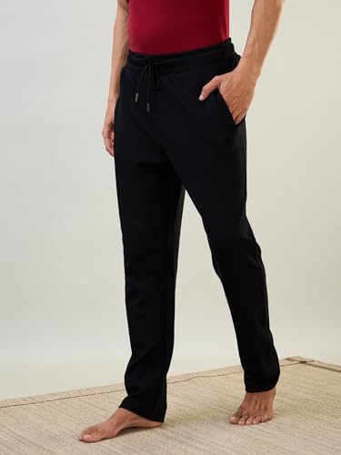 Image of Raymond SleepZ Men Regular Fit Solid Pattern Cotton Polyester Blend Trackpant