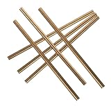 6 Stück Messingstifte für Messergriffe, 4x0,12 Zoll, Gold, Massiv