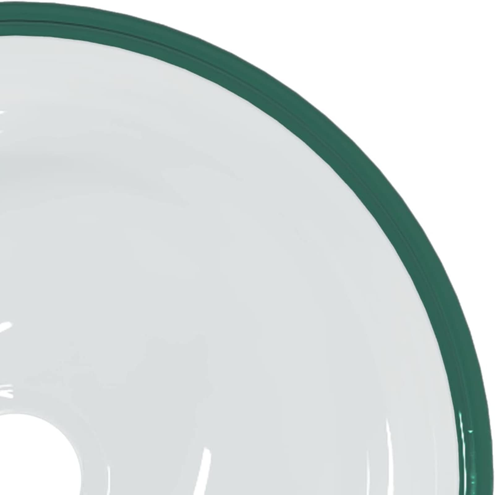 Homgoday Lavabo de cristal templado transparente de 30 x 12 cm