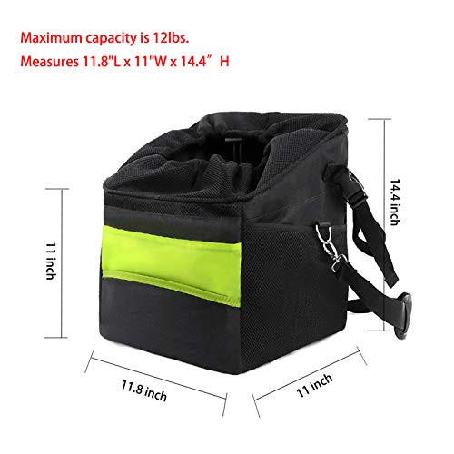 J&C Dog Bicycle Carrier Basket Bag for Small Dog or Cat,Pet Carrier Cage Booster Seats,Comfy & Padded Shoulder Strap… - Image 6