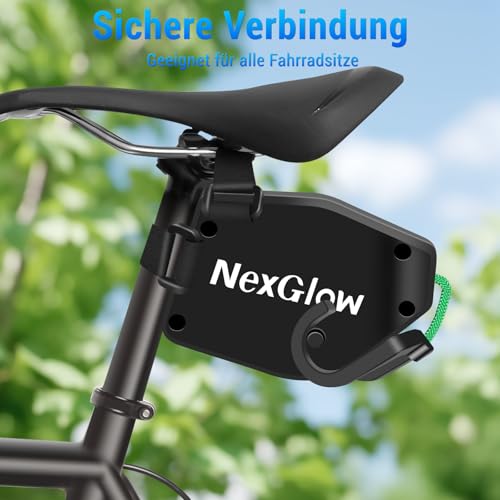 NexGlow Abschleppseil Fahrrad, 2.5M Fahrrad Zugseil für Alle Fahrradstangen, Einziehbares Fahrrad-Abschleppseil Follow me MTB Bike