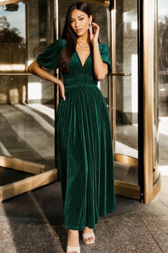 Image of Maxigerui Women's Velvet Maxi Dress Formal Dresses for Wedding Guest Dress
