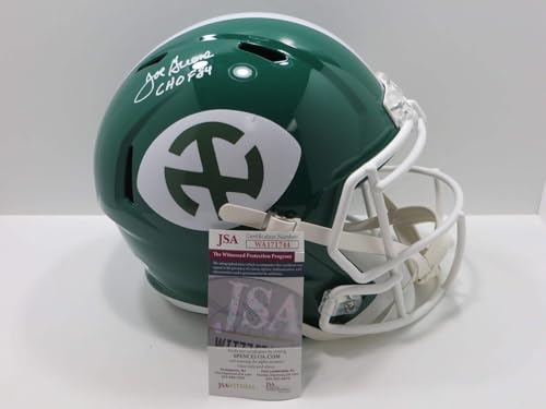 JOE GREENE NORTH TEXAS MEAN GREEN SIGNED FULL SIZE HELMET w/CHOF84 JSA COA - Autographed College Helmets