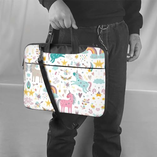 Bolso de hombro para portátil rosa y duradero Unicorns de 15.6" 6