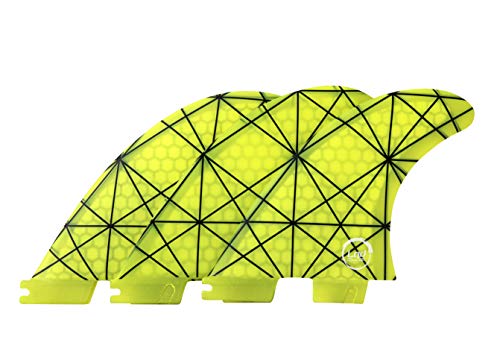 Sistema: FCS 2 Plug System Liquida FCS 2 System Fat Flunder Finning G5 Medium Fibra di vetro Honeycomb (giallo)
